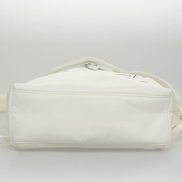 PRADA Backpack Nylon White Silver Auth 105813SAV
