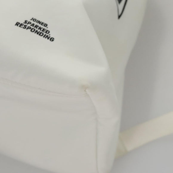PRADA Backpack Nylon White Silver Auth 105813SAV