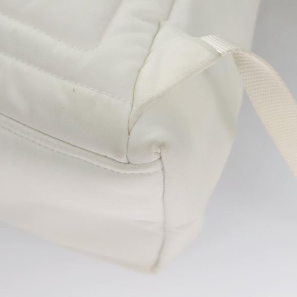 PRADA Backpack Nylon White Silver Auth 105813SAV
