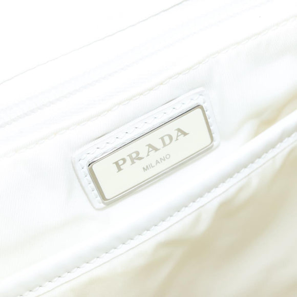 PRADA Backpack Nylon White Silver Auth 105813SAV
