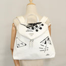 PRADA Backpack Nylon White Silver Auth 105813SAV-29