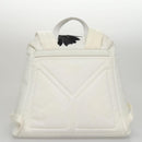 PRADA Backpack Nylon White Silver Auth 105813SAV-2