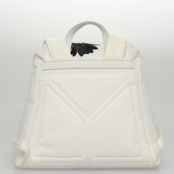 PRADA Backpack Nylon White Silver Auth 105813SAV