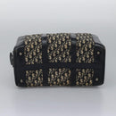 Christian Dior Trotter Canvas Boston Bag Navy Silver Auth 105821-7