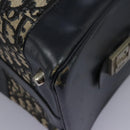 Christian Dior Trotter Canvas Boston Bag Navy Silver Auth 105821-16