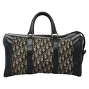 Christian Dior Trotter Canvas Boston Bag Navy Silver Auth 105821-13