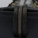 Christian Dior Trotter Canvas Boston Bag Navy Silver Auth 105821-5