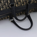 Christian Dior Trotter Canvas Boston Bag Navy Silver Auth 105821-9