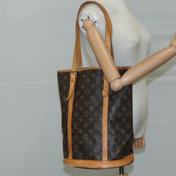 LOUIS VUITTON Monogram Bucket GM Shoulder Bag M42236 LV Auth 105824