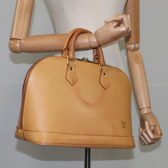 LOUIS VUITTON Nomad leather Alma Hand Bag Brown M85394 LV Auth 105829V