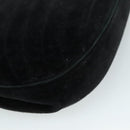 CHANEL Chain Shoulder Bag Suede Black CC Auth 105831-18