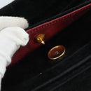 CHANEL Chain Shoulder Bag Suede Black CC Auth 105831-8