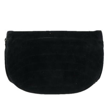 CHANEL Chain Shoulder Bag Suede Black CC Auth 105831 - 0