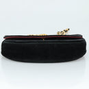 CHANEL Chain Shoulder Bag Suede Black CC Auth 105831-5