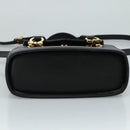Salvatore Ferragamo Gancini Hand Bag Leather 2way Black Auth 105843-5