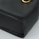 Salvatore Ferragamo Gancini Hand Bag Leather 2way Black Auth 105843-16