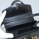 Salvatore Ferragamo Gancini Hand Bag Leather 2way Black Auth 105843-10