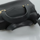Salvatore Ferragamo Gancini Hand Bag Leather 2way Black Auth 105843-7