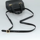 Salvatore Ferragamo Gancini Hand Bag Leather 2way Black Auth 105843-8