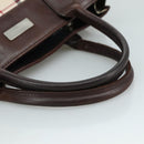 BURBERRY Nova Check Tote Bag Canvas Leather 2way Beige Brown Silver Auth 105869-7