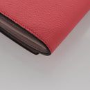FENDI Peek A Boo Long Wallet Leather Pink 8M0427 Auth 105907V-16