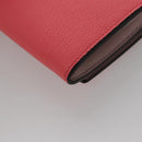 FENDI Peek A Boo Long Wallet Leather Pink 8M0427 Auth 105907V-17
