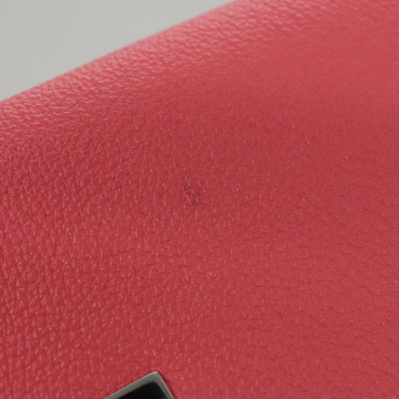 FENDI Peek A Boo Long Wallet Leather Pink 8M0427 Auth 105907V