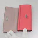 FENDI Peek A Boo Long Wallet Leather Pink 8M0427 Auth 105907V-9