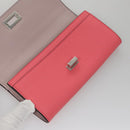 FENDI Peek A Boo Long Wallet Leather Pink 8M0427 Auth 105907V-20