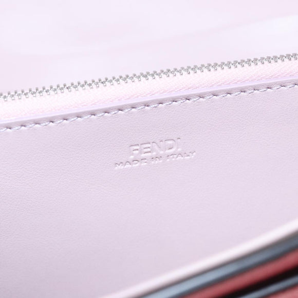 FENDI Peek A Boo Long Wallet Leather Pink 8M0427 Auth 105907V