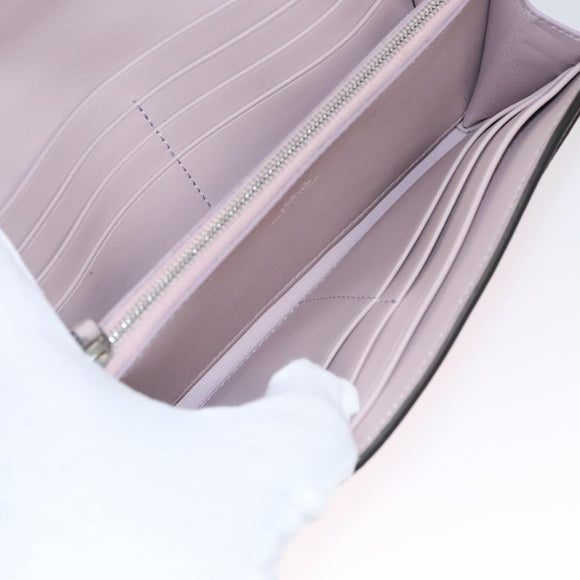 FENDI Peek A Boo Long Wallet Leather Pink 8M0427 Auth 105907V