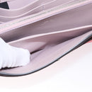 FENDI Peek A Boo Long Wallet Leather Pink 8M0427 Auth 105907V-25