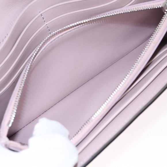 FENDI Peek A Boo Long Wallet Leather Pink 8M0427 Auth 105907V