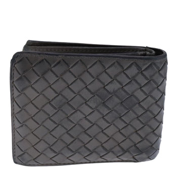 BOTTEGA VENETA INTRECCIATO Wallet Leather Gray Auth 105909 - 0