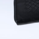 BOTTEGA VENETA INTRECCIATO Long Wallet Leather Black Auth 105910-16