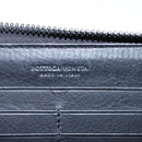 BOTTEGA VENETA INTRECCIATO Long Wallet Leather Black Auth 105910-8