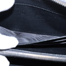 BOTTEGA VENETA INTRECCIATO Long Wallet Leather Black Auth 105910-19