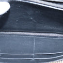 BOTTEGA VENETA INTRECCIATO Long Wallet Leather Black Auth 105910-21