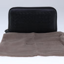 BOTTEGA VENETA INTRECCIATO Long Wallet Leather Black Auth 105910-12