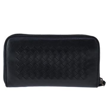 BOTTEGA VENETA INTRECCIATO Long Wallet Leather Black Auth 105910 - 0