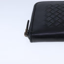 BOTTEGA VENETA INTRECCIATO Long Wallet Leather Black Auth 105910-14