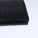 BOTTEGA VENETA INTRECCIATO Long Wallet Leather Black Auth 105910-15