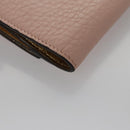 FENDI Peek A Boo Wallet Leather Pink Auth 105912V-15
