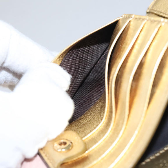 FENDI Peek A Boo Wallet Leather Pink Auth 105912V