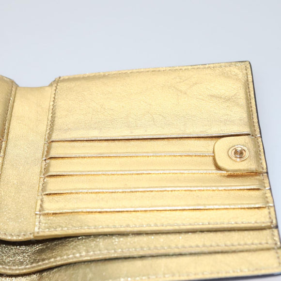 FENDI Peek A Boo Wallet Leather Pink Auth 105912V