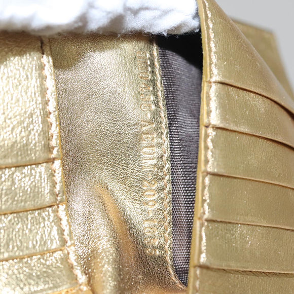 FENDI Peek A Boo Wallet Leather Pink Auth 105912V