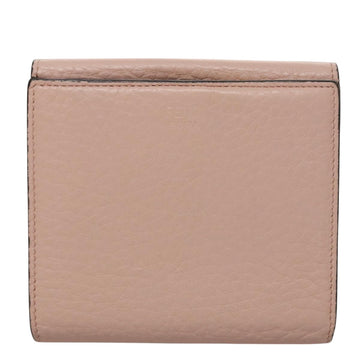 FENDI Peek A Boo Wallet Leather Pink Auth 105912V - 0