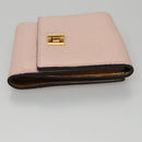 FENDI Peek A Boo Wallet Leather Pink Auth 105912V-3