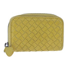 BOTTEGA VENETA INTRECCIATO Coin Purse Leather Yellow Auth 105913-1