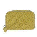 BOTTEGA VENETA INTRECCIATO Coin Purse Leather Yellow Auth 105913-13